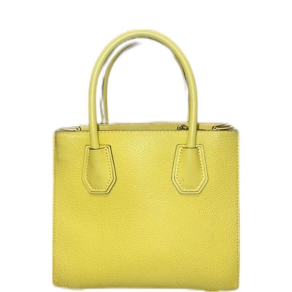 Michael Kors Yellow Sunshine Mercer Medium Leather Satchel Top Handle + strap - Picture 2 of 10